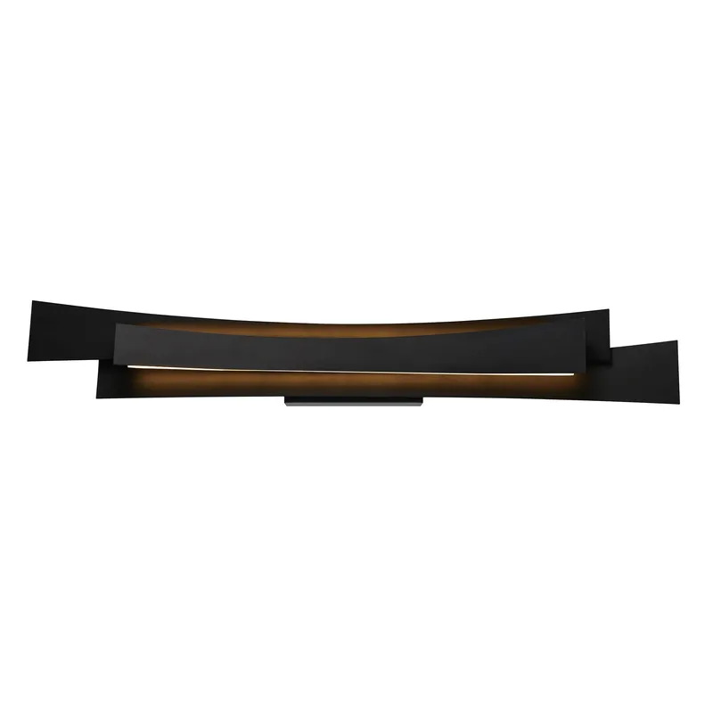 Candora Integrated LED 36in Black Vanity Light — CWI Lighting LED Wall Lights  