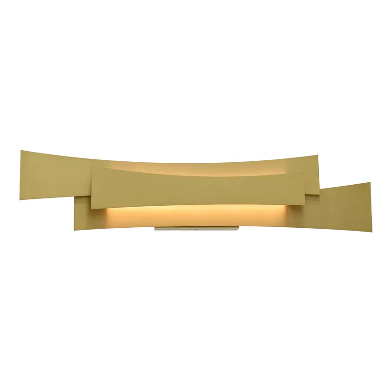 Candora Integrated LED 24in Brass Vanity Light — CWI Lighting LED Wall Lights  
