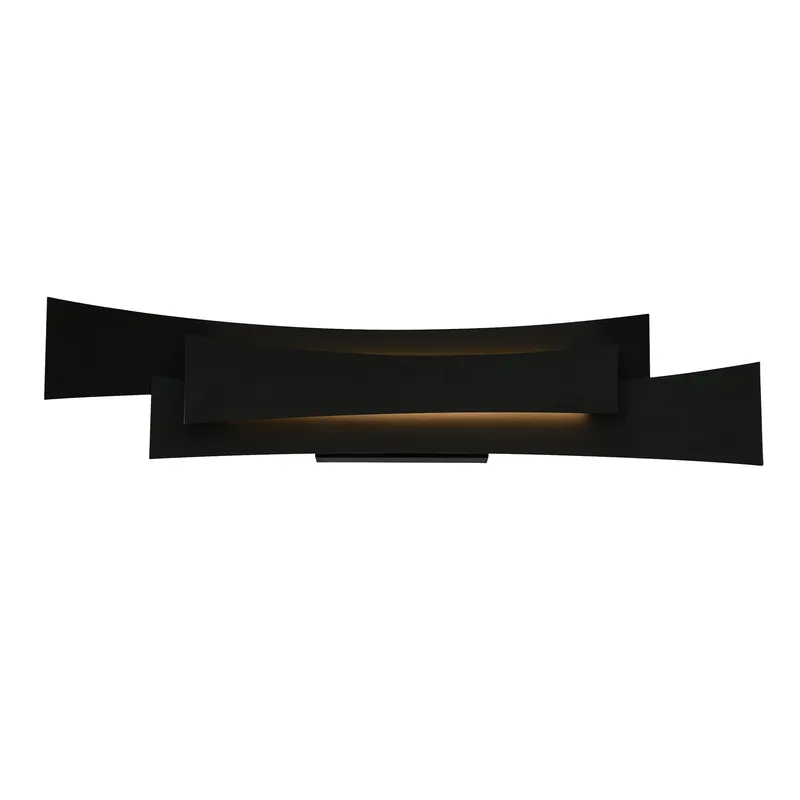 Candora Integrated LED 24in Black Vanity Light — CWI Lighting LED Wall Lights  