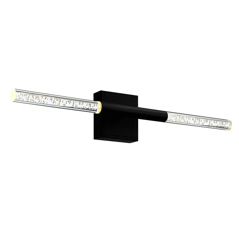 Dragonswatch Integrated LED 26in Black Vanity Light — CWI Lighting LED Wall Lights  