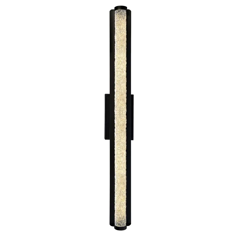 Fiji Integrated LED 24in Black Outdoor Wall Light — CWI Lighting LED Wall Lights  