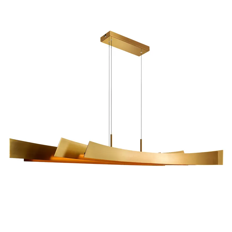 Candora Integrated LED 72in Brass Chandelier — CWI Lighting LED Pendant Lights  