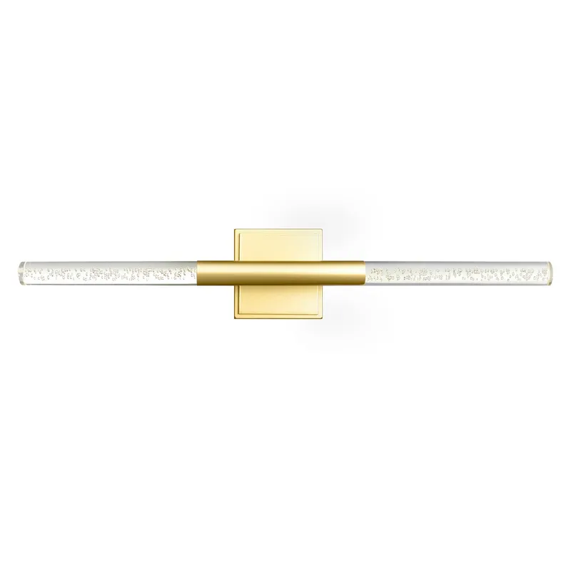 Dragonswatch Integrated LED 26in Satin Gold Vanity Light — CWI Lighting LED Wall Lights  