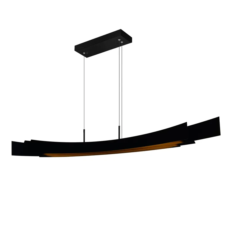 Candora Integrated LED 72in Black Chandelier — CWI Lighting LED Pendant Lights  