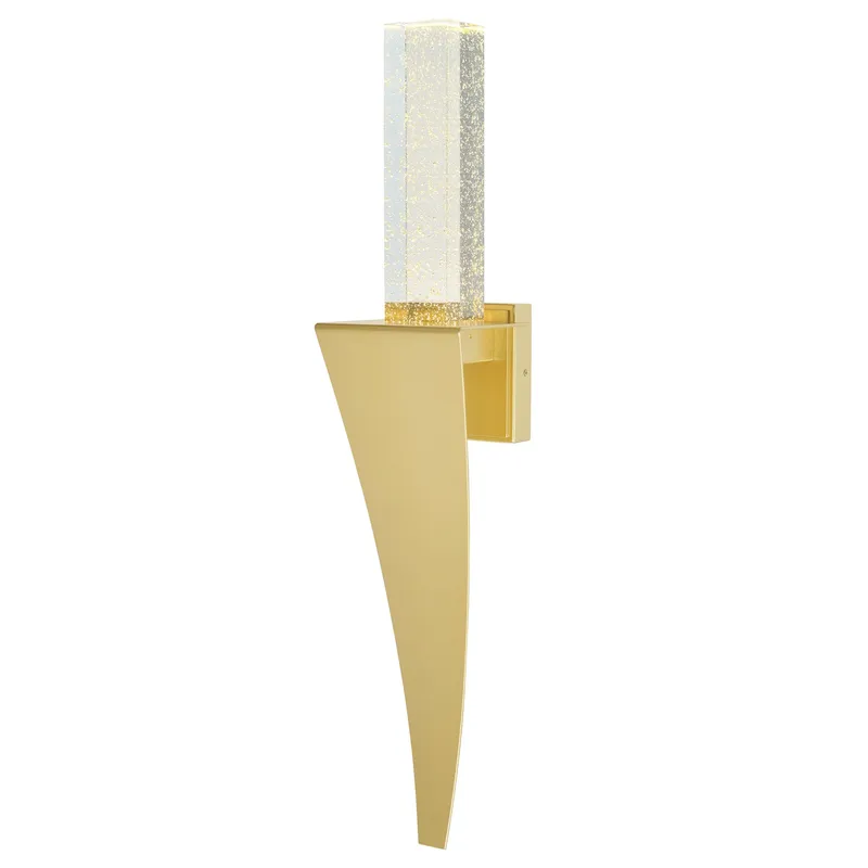 Catania Integrated LED 7in Gold Wall Light — CWI Lighting LED Wall Lights  