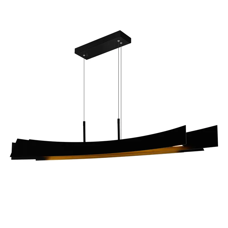 Candora Integrated LED 50in Black Chandelier — CWI Lighting LED Pendant Lights  