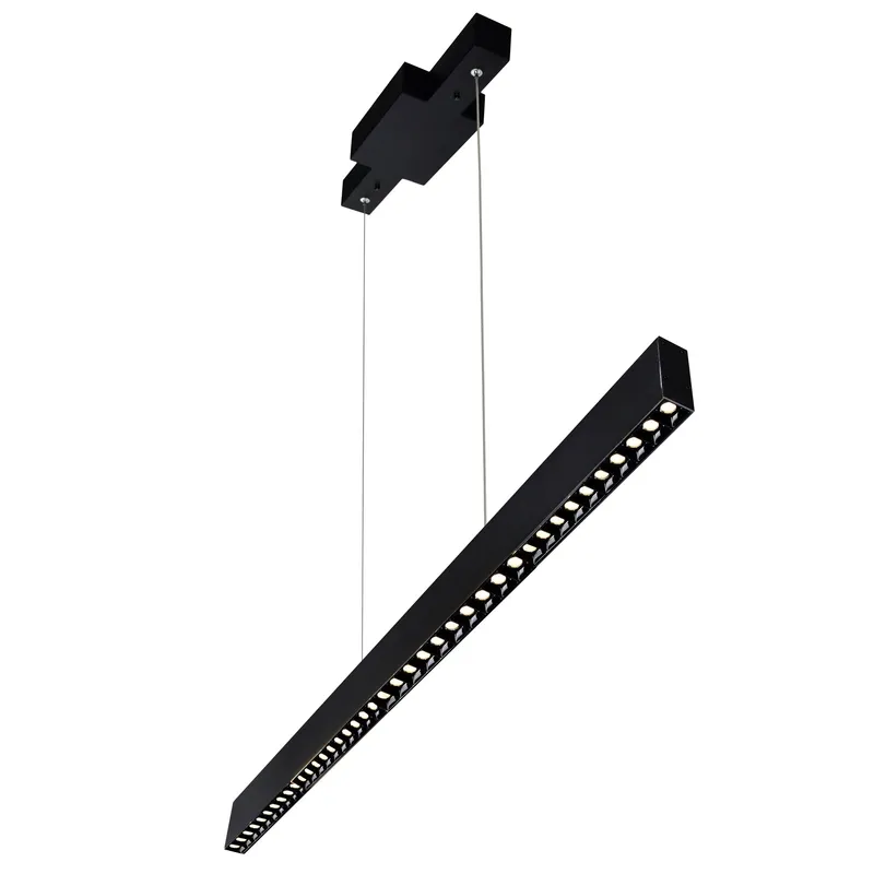 Pienza Integrated LED 52in Black Chandelier — CWI Lighting LED Pendant Lights  