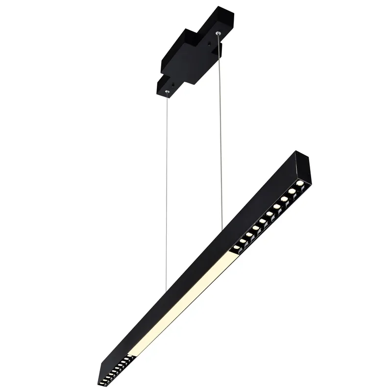 Pienza Integrated LED 45in Black Chandelier — CWI Lighting LED Pendant Lights  