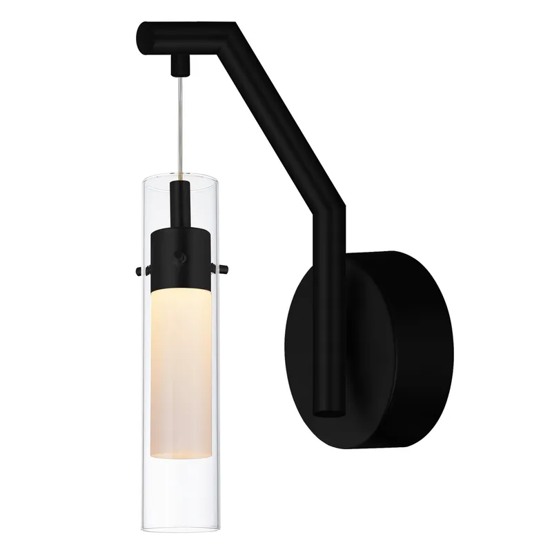 Olinda Integrated LED 5in Black Wall Light — CWI Lighting LED Wall Lights  