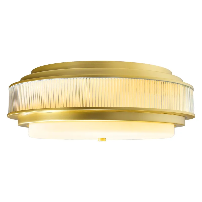 Valdivia 5 Light 22in Satin Gold Flush Mount — CWI Lighting LED Ceiling Lights  