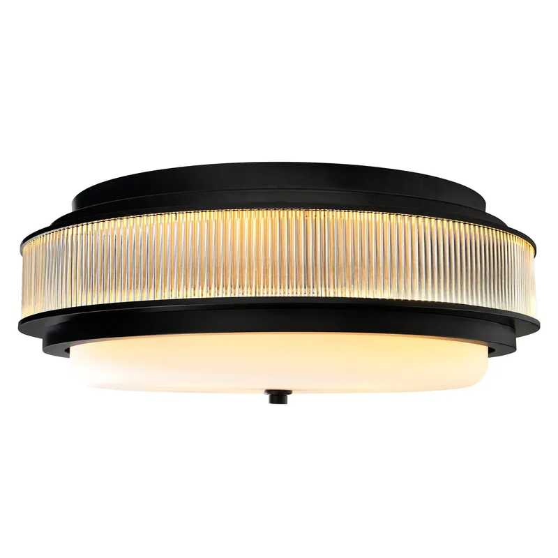 Valdivia 5 Light 22in Black Flush Mount — CWI Lighting LED Ceiling Lights  
