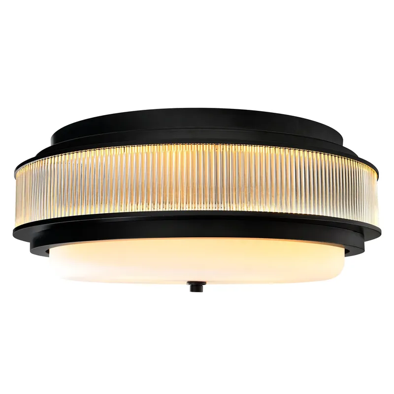 Valdivia 4 Light 18in Black Flush Mount — CWI Lighting LED Ceiling Lights  