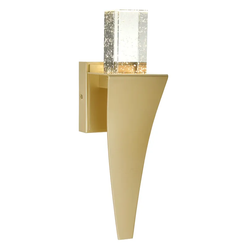 Catania Integrated LED 5in Satin Gold Wall Light — CWI Lighting LED Wall Lights  