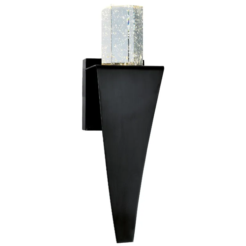Catania Integrated LED 5in Black Wall Light — CWI Lighting LED Wall Lights  