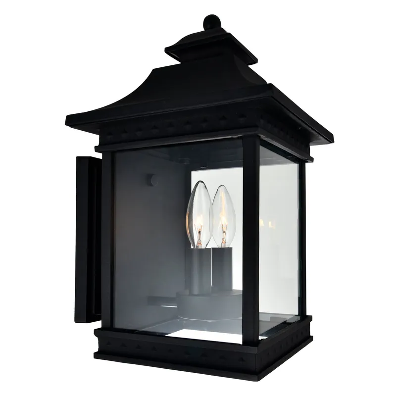 Cleveland 2 Light Black Outdoor Wall Light — CWI Lighting LED Wall Lights  