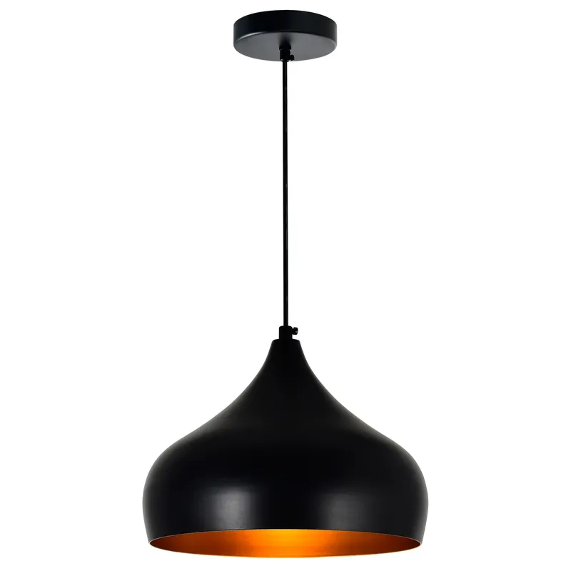 Dynamic 1 Light 13in Black Down Pendant — CWI Lighting LED Pendant Lights  