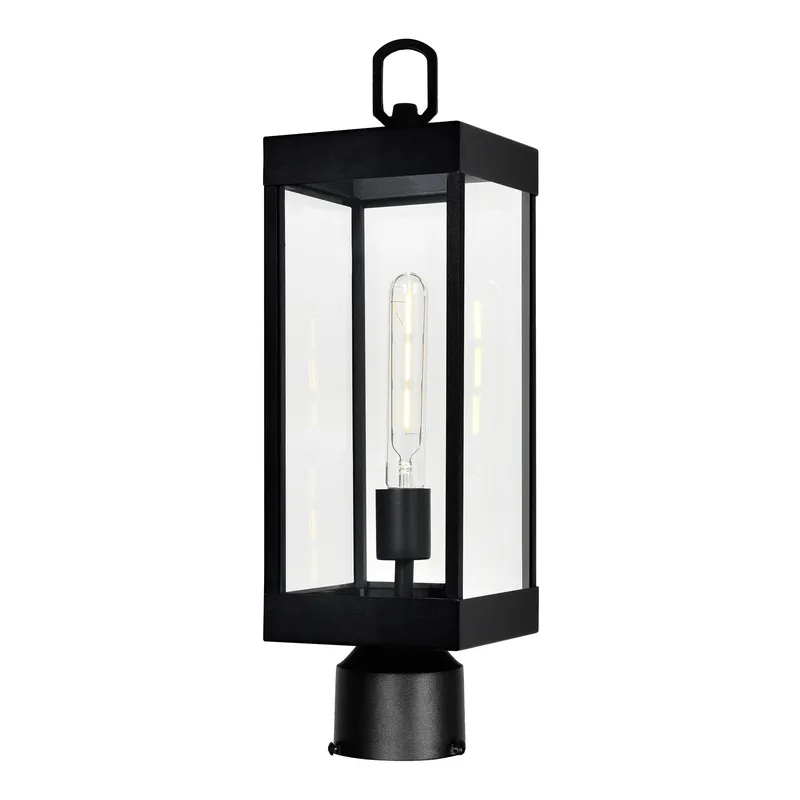 Windsor 1 Light Black Outdoor Lantern Head — CWI Lighting LED Bollards & Pathway Lights  