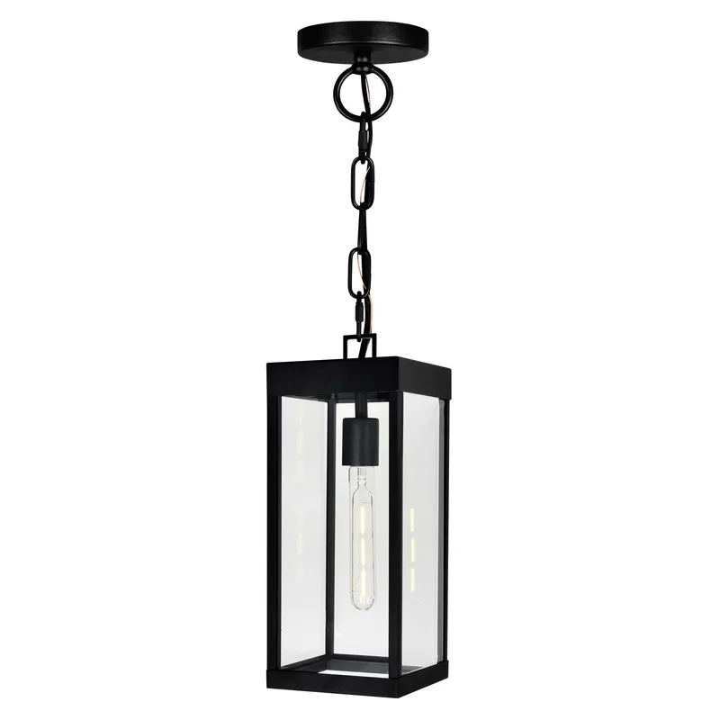Windsor 1 Light Black Outdoor Pendant — CWI Lighting LED Pendant Lights  