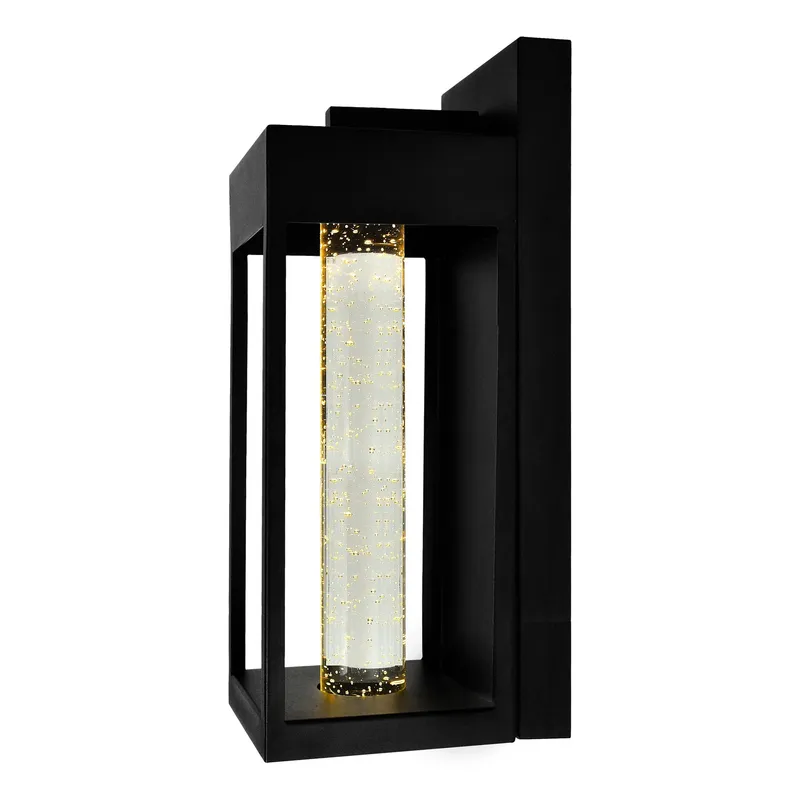 Rochester Integrated LED 15in Black Outdoor Wall Light — CWI Lighting LED Wall Lights  