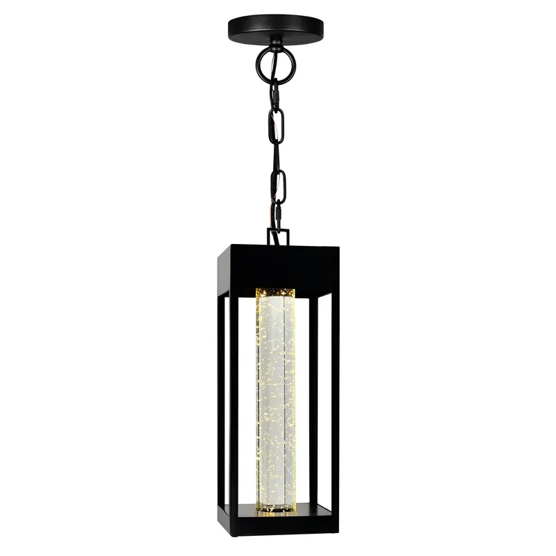 Rochester Integrated LED Black Outdoor Pendant — CWI Lighting LED Pendant Lights  
