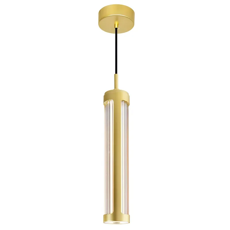 Neva Integrated LED 3in Satin Gold Pendant — CWI Lighting LED Pendant Lights  