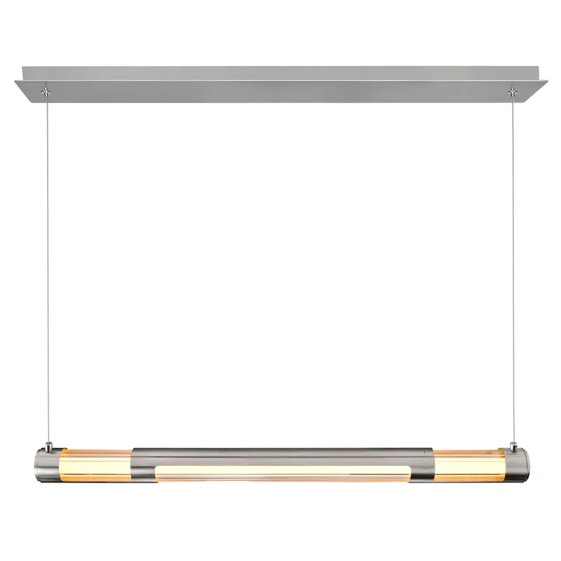 Neva Integrated LED 36in Satin Nickel Chandelier — CWI Lighting LED Pendant Lights  