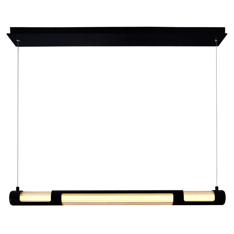 Neva Integrated LED 36in Black Chandelier — CWI Lighting LED Pendant Lights  