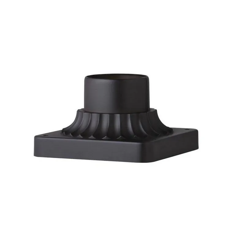 Granville 3.25" Black Outdoor Pier Mount Base — CWI Lighting LED Bollards & Pathway Lights  