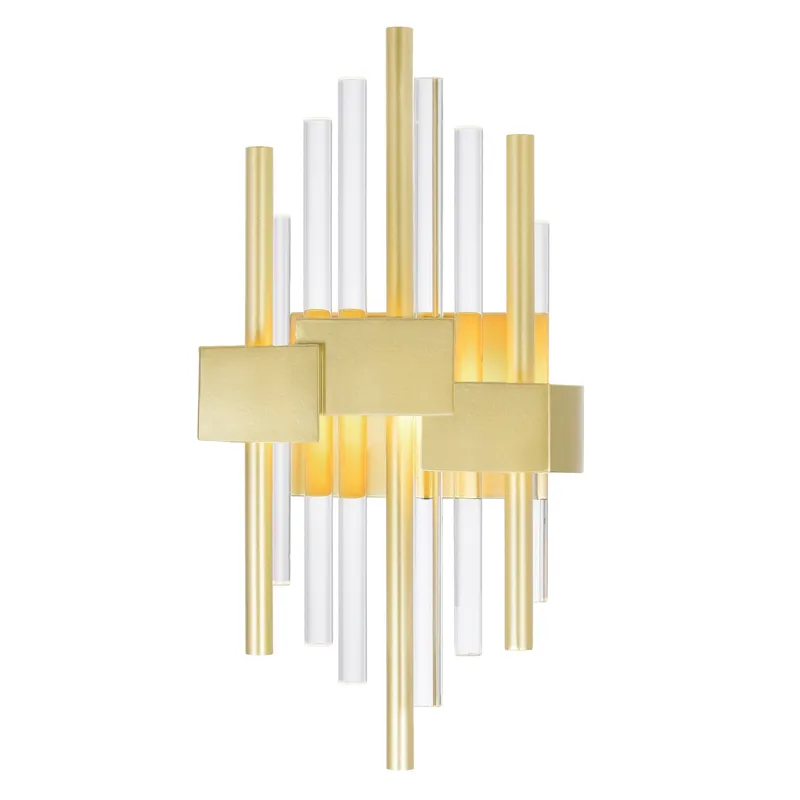 Millipede Integrated LED Satin Gold Wall Sconce — CWI Lighting LED Wall Lights  