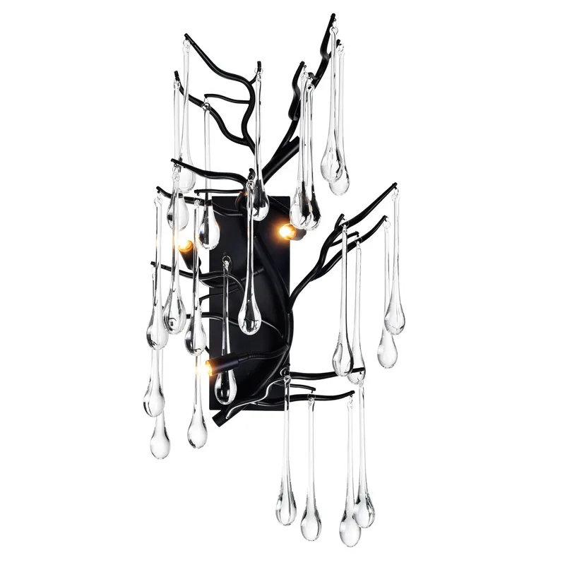 Anita 3 Light Black Wall Sconce — CWI Lighting LED Wall Lights  