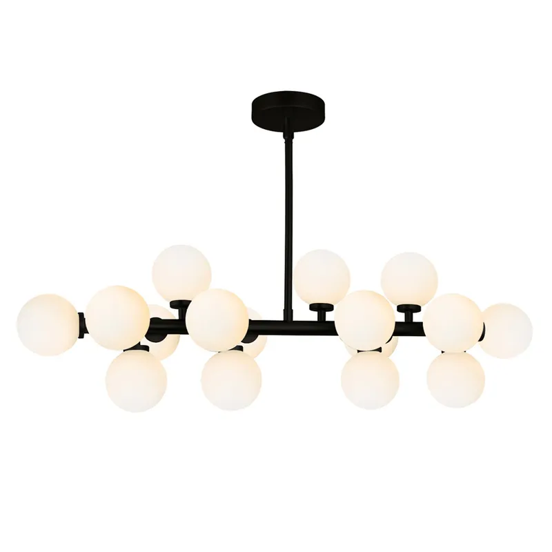 Arya 16 Light Black Chandelier — CWI Lighting LED Pendant Lights  