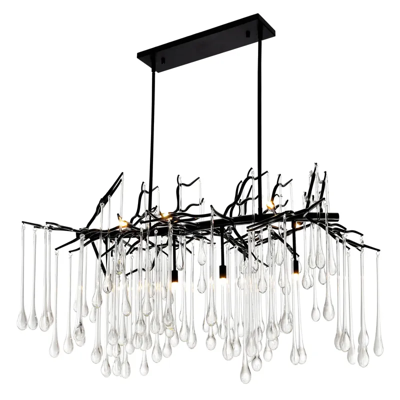Anita 10 Light Black Chandelier — CWI Lighting LED Pendant Lights  