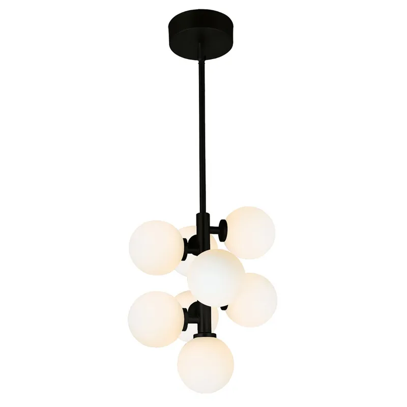 Arya 8 Light Black Pendant — CWI Lighting LED Pendant Lights  