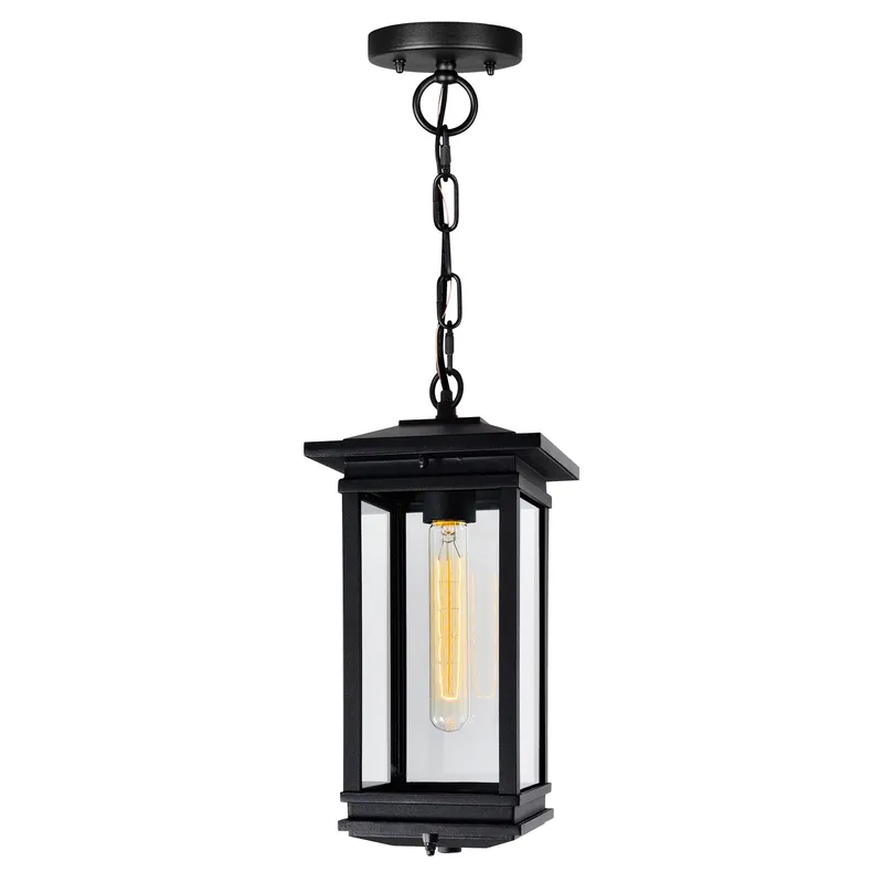 Oakwood 1 Light Outdoor Black Pendant — CWI Lighting LED Pendant Lights  