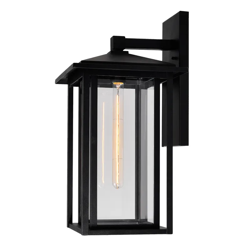 Crawford 1 Light 11in Black Outdoor Wall Light — CWI Lighting LED Wall Lights  