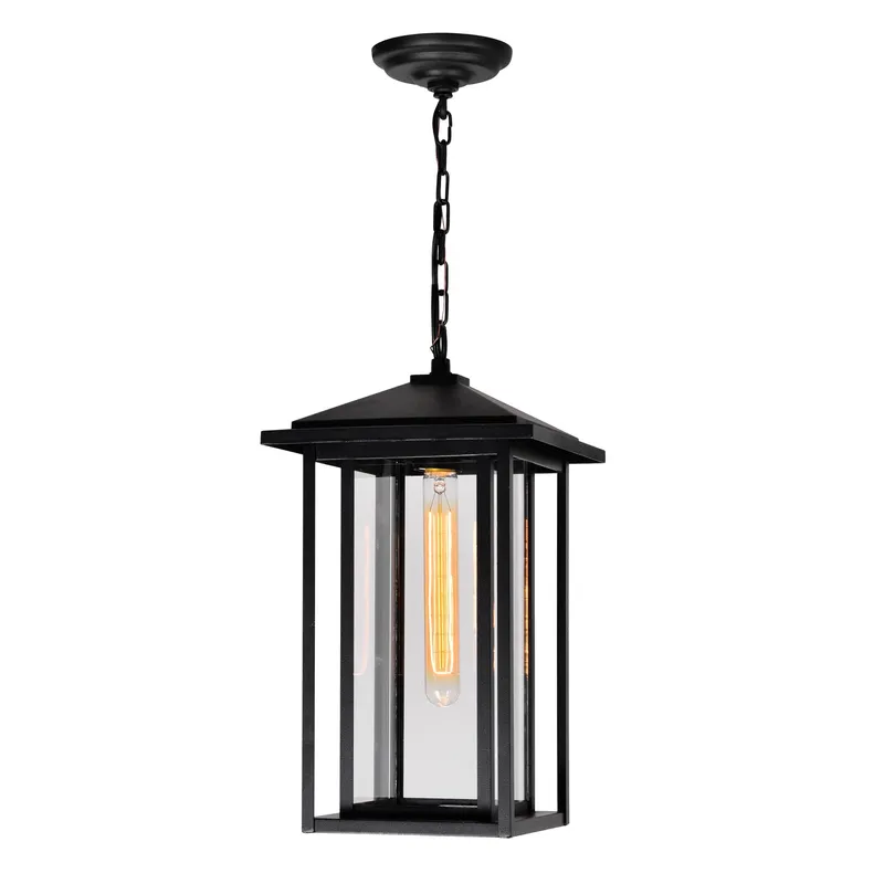Crawford 1 Light Black Outdoor Pendant — CWI Lighting LED Pendant Lights  