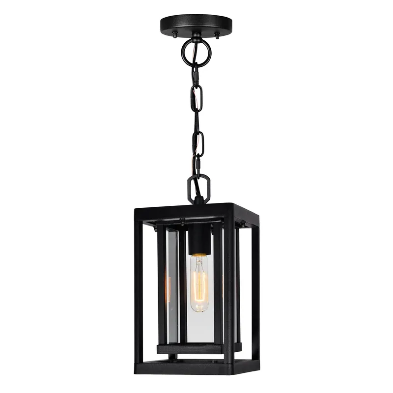 Mulvane 1 Light Black Outdoor Pendant — CWI Lighting LED Pendant Lights  