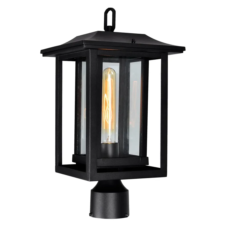 Winfield 1 Light Black Outdoor Lantern Head — CWI Lighting LED Bollards & Pathway Lights  