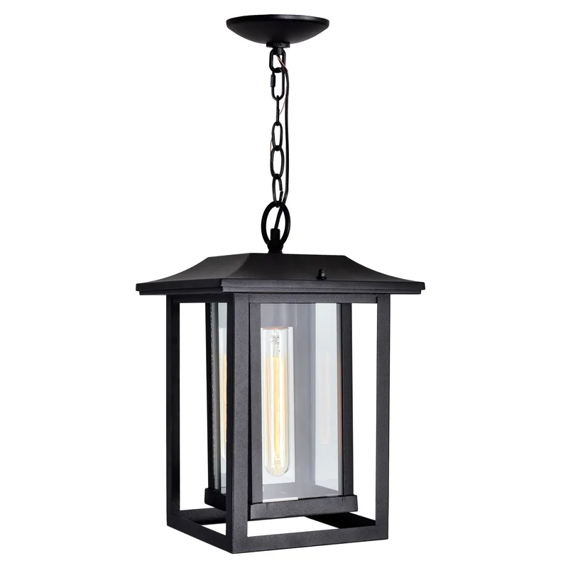 Winfield 1 Light Black Outdoor Pendant — CWI Lighting LED Pendant Lights  