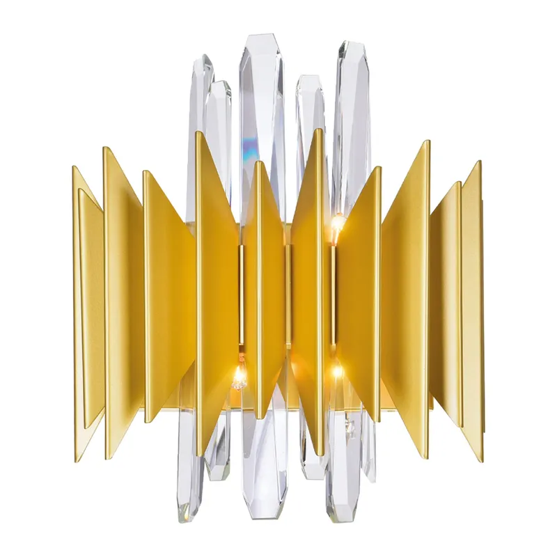 Cityscape 5 Light 13in Satin Gold Wall Sconce — CWI Lighting LED Wall Lights  