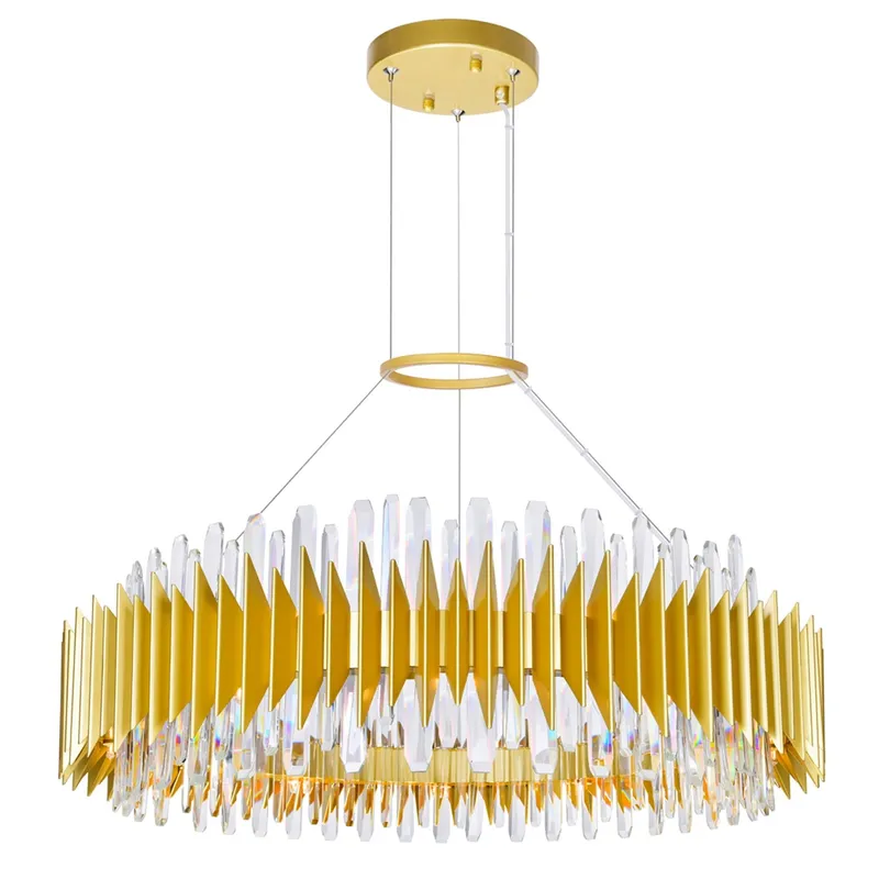 Cityscape 24 Light 39in Satin Gold Chandelier — CWI Lighting LED Pendant Lights  
