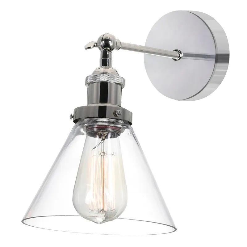 Eustis 1 Light 7in Polished Nickel Wall Sconce — CWI Lighting LED Wall Lights  