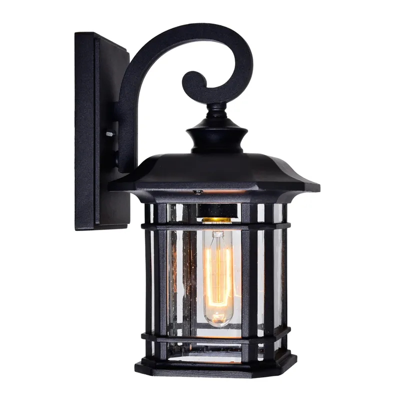 Blackburn 1 Light Black Outdoor Wall Lantern — CWI Lighting LED Wall Lights  