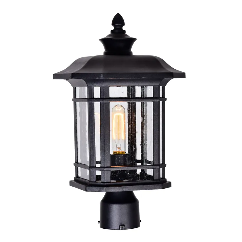 Blackburn 1 Light Black Outdoor Lantern Head — CWI Lighting LED Bollards & Pathway Lights  