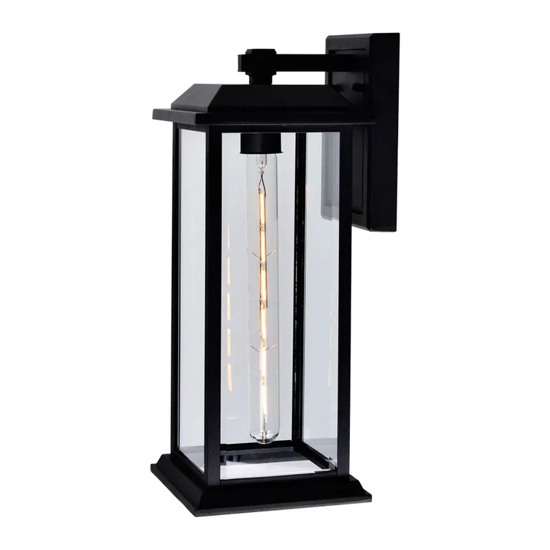 Blackbridge 1 Light Black Outdoor Wall Lantern — CWI Lighting LED Wall Lights  