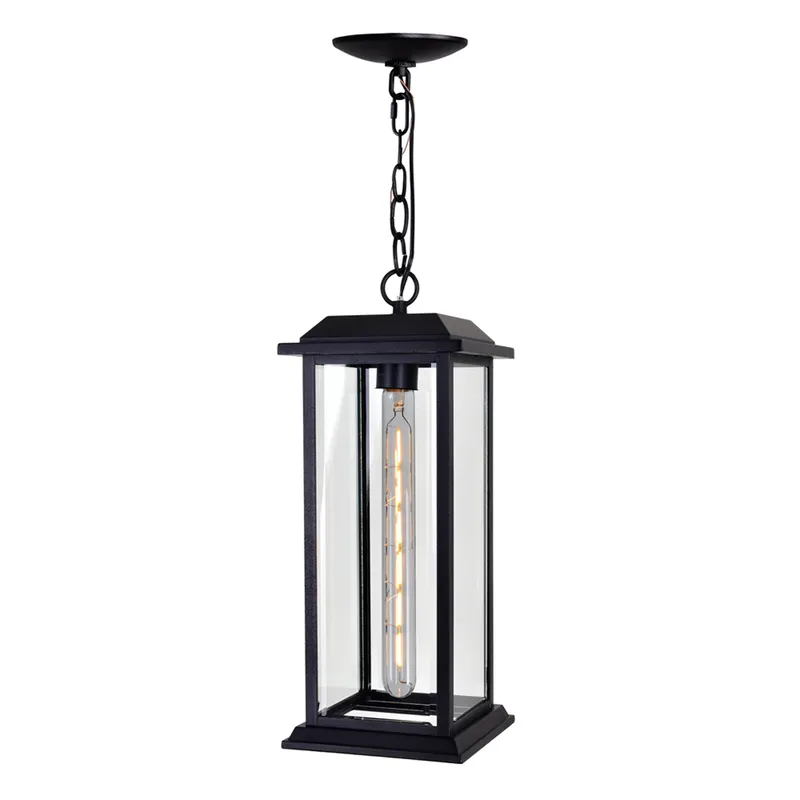 Blackbridge 1 Light Black Outdoor Pendant — CWI Lighting LED Pendant Lights  