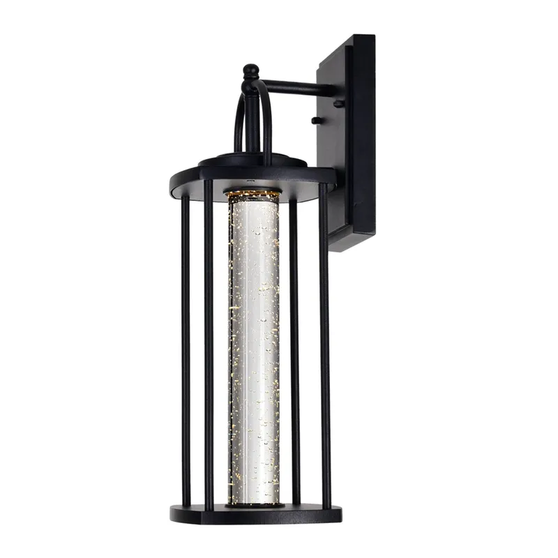 Greenwood LED Black Outdoor Wall Lantern — CWI Lighting LED Wall Lights  