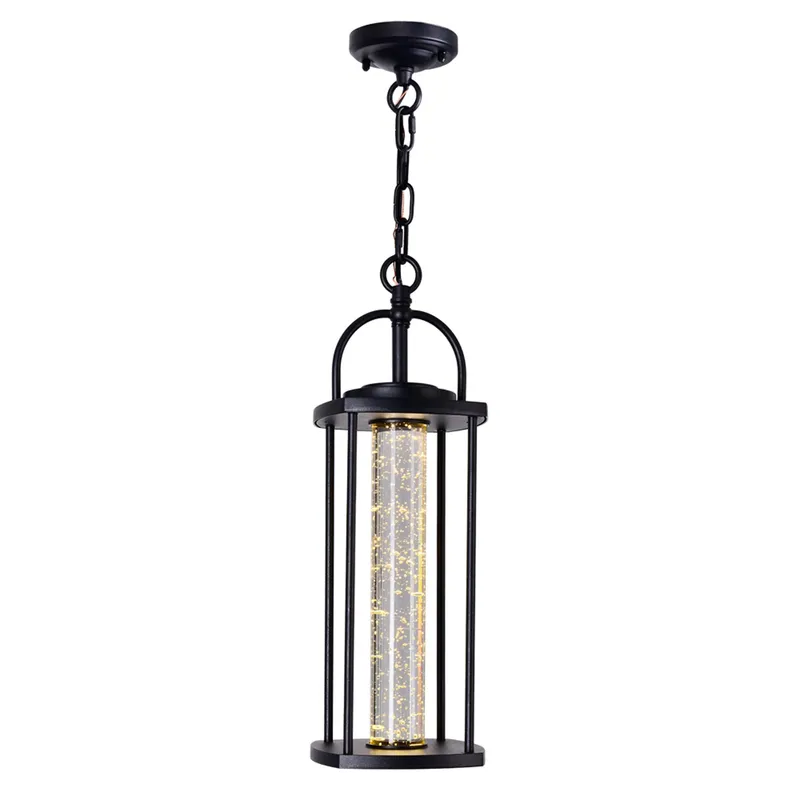 Greenwood LED Black Outdoor Pendant — CWI Lighting LED Pendant Lights  