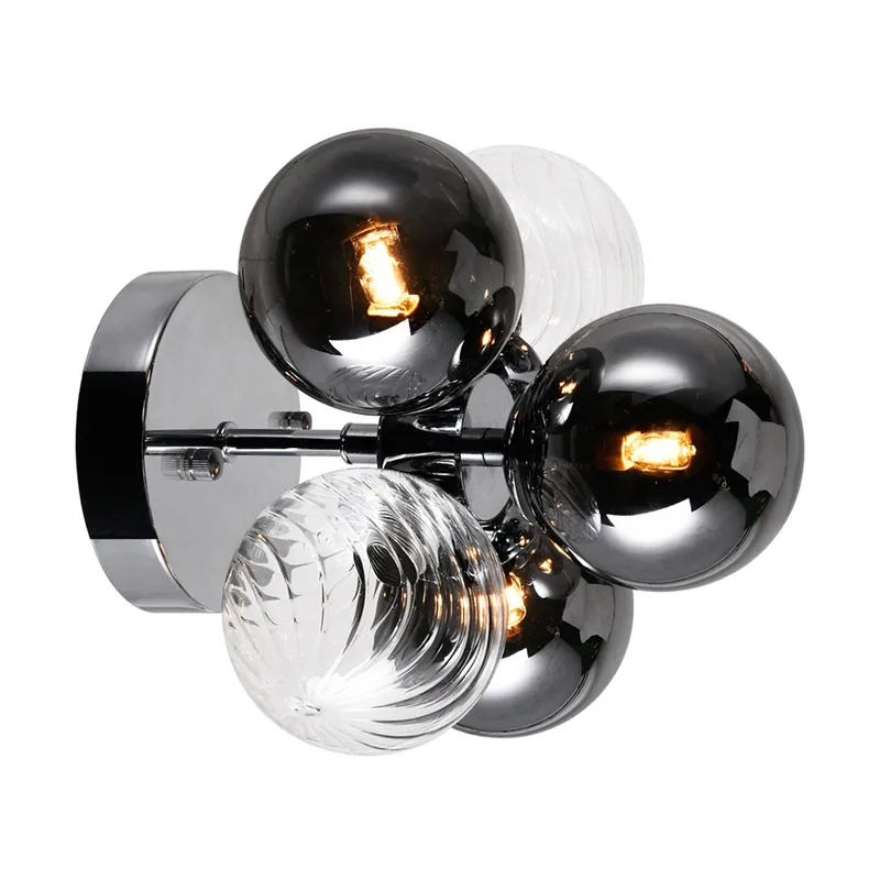Pallocino 3 Light 9in Chrome Wall Sconce — CWI Lighting LED Wall Lights  