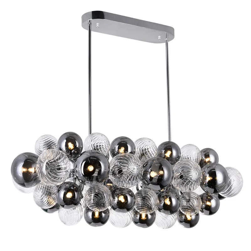 Pallocino 27 Light 39in Chrome Chandelier — CWI Lighting LED Pendant Lights  